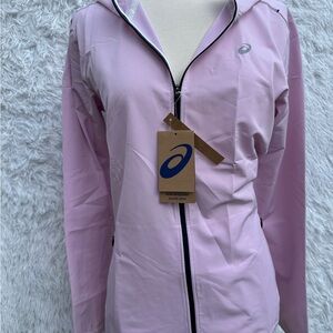 ASICS Women's Pink Ready Set Hooded Jacket size medium